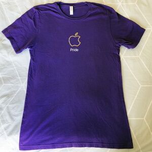 Apple Employee Pride 2017 Rainbow Logo T-Shirt Purple